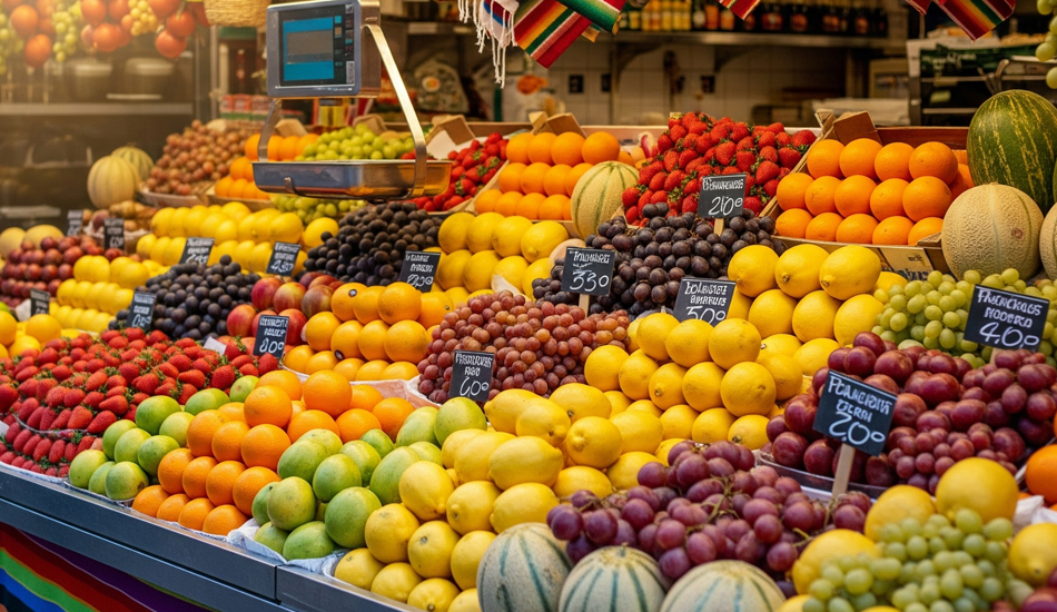 image of different fruits on a stall